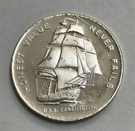 Liberty Mint Uss Constitution 1 Troy Oz 999 Fine Silver