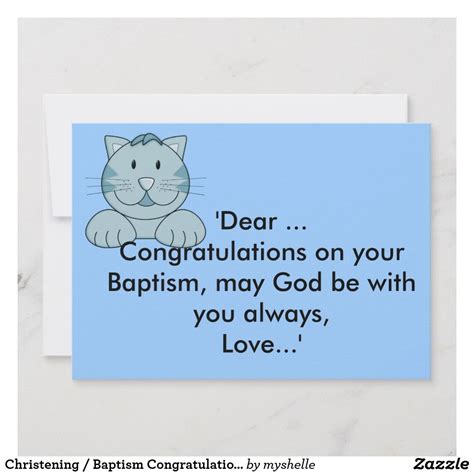 Christening Baptism Congratulations Card