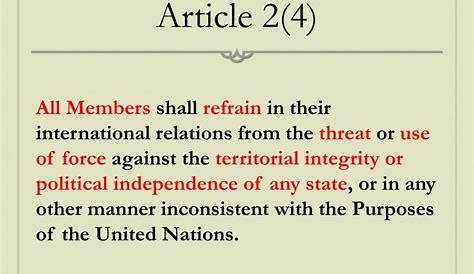 PPT - Article 2(4) of the UN Charter PowerPoint Presentation, free
