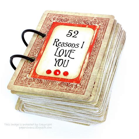 Tutorial 52 Reasons I Love You Card Book Scrap Booking