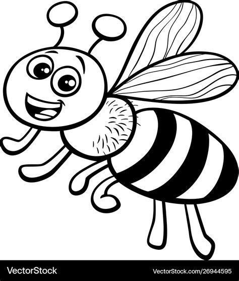 Cartoon Bee Coloring Pages