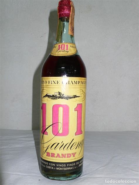 Antigua Botella Brandy 101 Gardeny Comprar Coleccionismo De Vinos