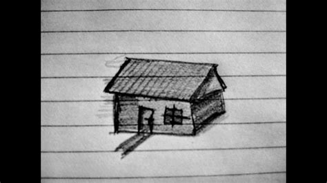 How To Draw A Poor House With Pencil Youtube