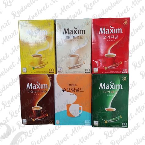 Maxim Coffee 100 Sticks Originalmocha Goldwhite Goldsupreme Gold
