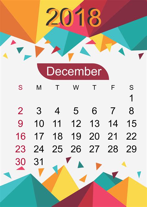 December 2018 Calendar Wallpapers Wallpaper Cave