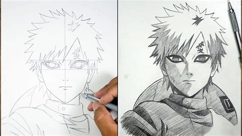 Anime Drawing How To Draw Gaara Step By Step Easy Tutorial Youtube
