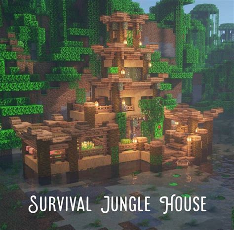 Survival Jungle House In Minecraft