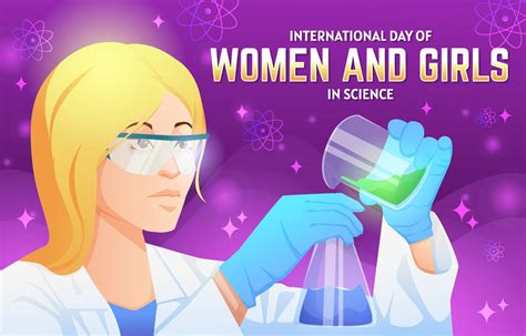 International Day Women And Girl In Science Poster 17377522 Vector Art