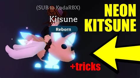 Adopt Me Neon Kitsune Pet And All Pet Tricks Roblox Adopt Me Youtube