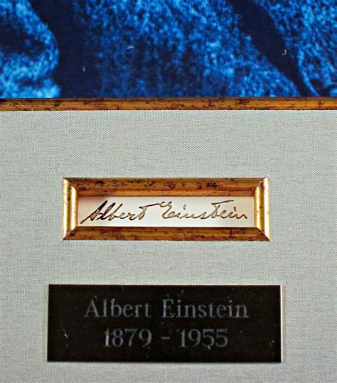 Albert Einstein Framed Cut Signature And Picture 2 Memorabilia Center