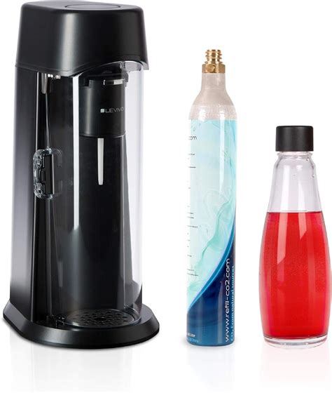 levivo wassersprudler juice inkl 0 6l glasflasche und 60l co2 zylinder sprudelt säfte