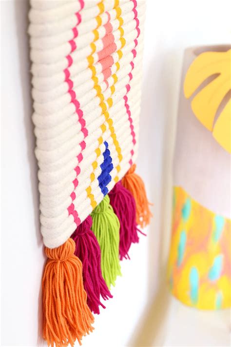 Diy Painted Rope Wall Decor Damask Love
