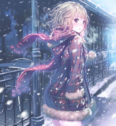 Snowing Girl Cute Anime Art Beautiful Pictures Funny Pictures And Best Jokes