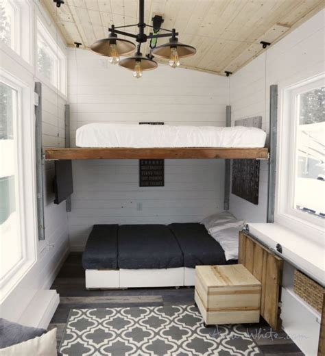 Ana Whites Open Concept Tiny House Features Lounge That Turns Into