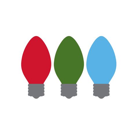 SVG CLIPART 3 Light Bulbs SVG Clipart Merry Christmas - Etsy
