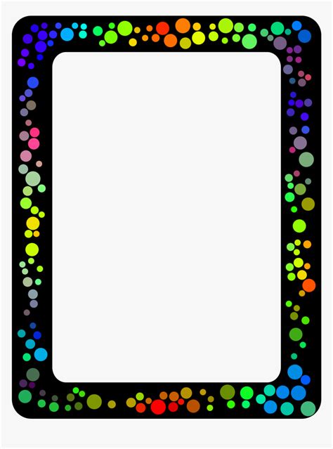 Clip Art Colorful Borders Png Polka Dots Border Design Transparent