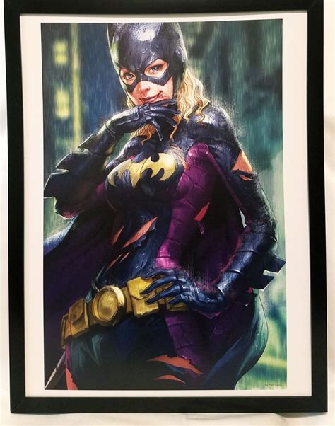 Batgirl By Stanley Artgerm Lau Framed 12x16 Art Print Dc Comics Poster