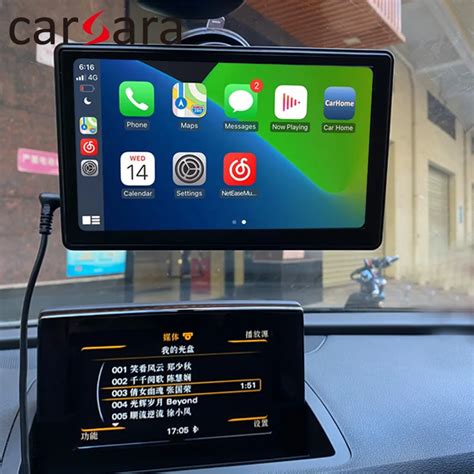 Portable Wireless Apple Carplay Floating Standalone Screen Android Auto