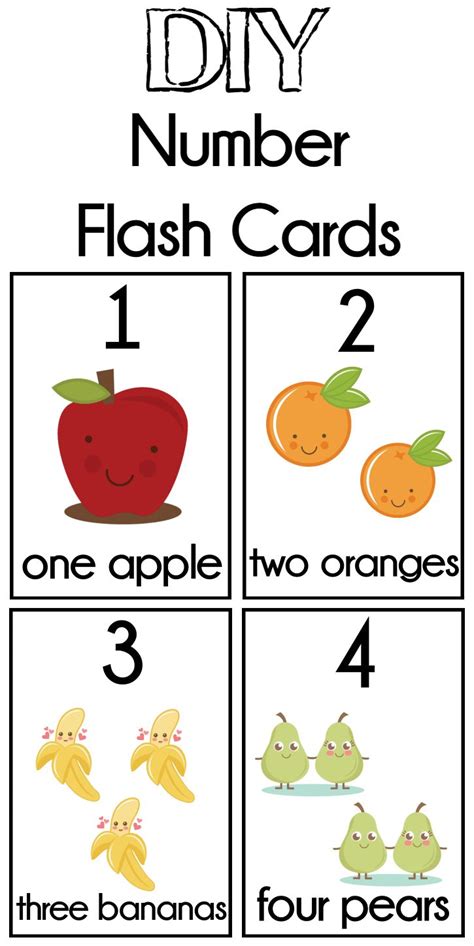 Diy Number Flash Cards Free Printable Flash Cards Free Flashcards