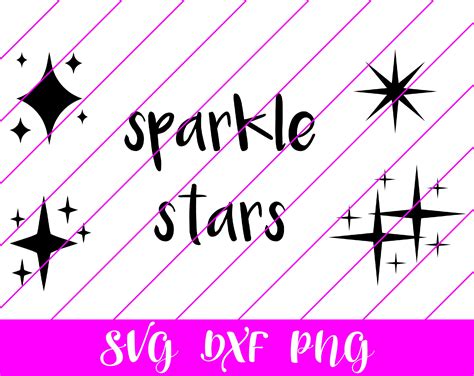 Sparkle Star Svg Dxf Twinkle Stars Glitter Sparkles Shiny Etsy