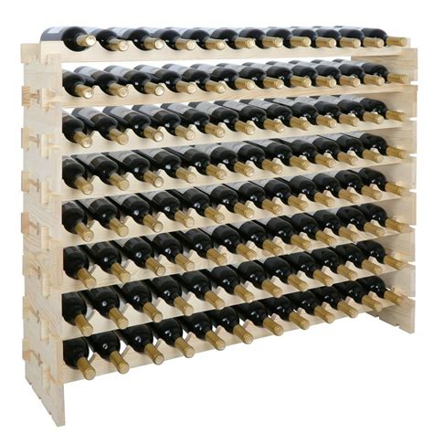 Zenstyle Stackable Modular Wine Rack 96 Bottle Wine Storage Stand