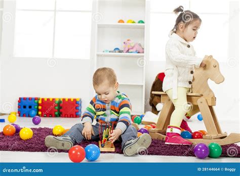 Kids Playing In The Room Stock Photo Image Of Girl Daughter 28144664