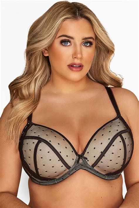 Soutien Gorge Noir Beige Dentelle Décolleté Yours Clothing