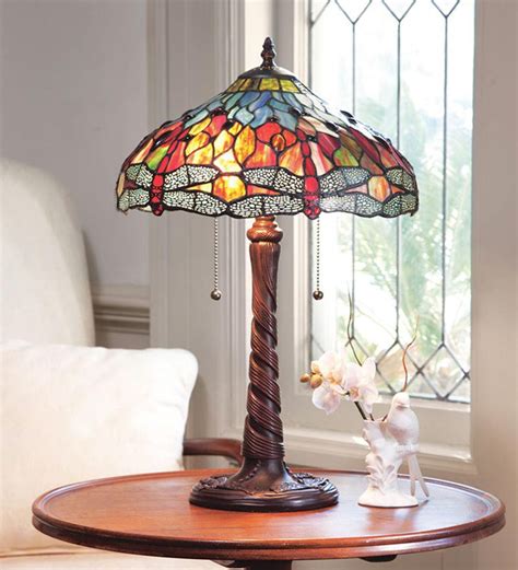 Dragonfly Stained Glass Lamp Wind And Weather