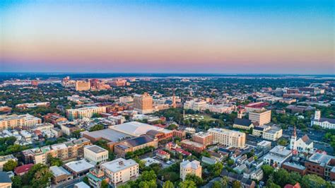 Charleston South Carolina Sc Drone Aerial Stock Photo Image Of