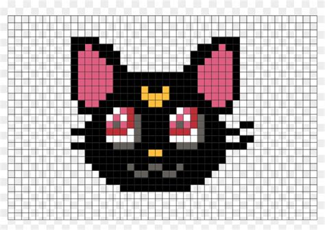 Sailor Moon Cat Luna Pixel Art From Brikbook Luna Pixel Art Clipart