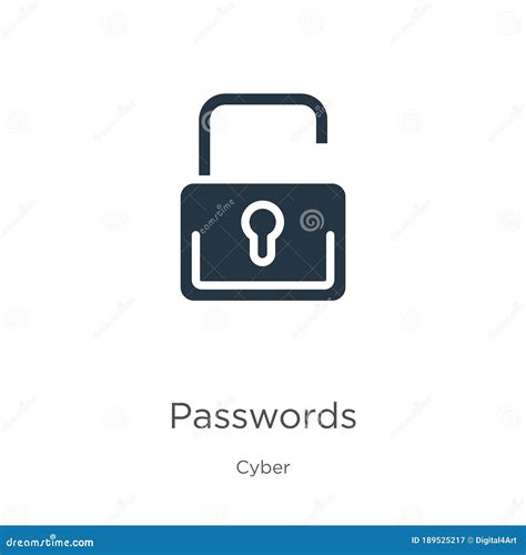 Passwords Icon Vector Trendy Flat Passwords Icon From Cyber Collection