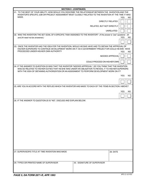 Da Form 2871 R Download Fillable Pdf Or Fill Online Invention Rights
