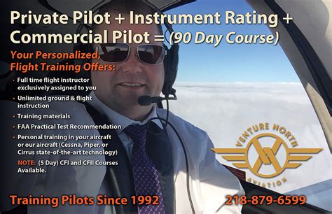 90 Day Professional Pilot Course Venture North Aviation Llc