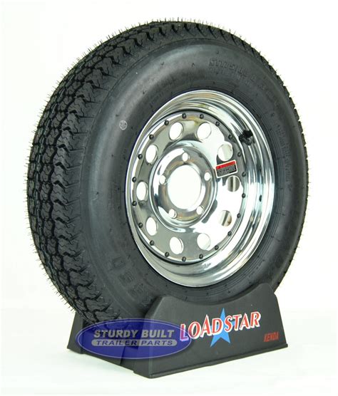 Then place the edge of the wheel on to the tires to adjust. ST175/80D13 Boat Trailer Tire on a Chrome 5 Lug Wheel B78-13