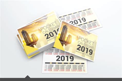 Download Pocket Calendar Mockups (99484) | Products | Design Bundles
