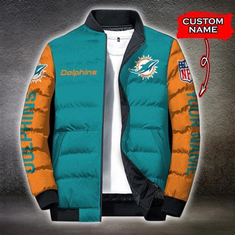 Custom Name Miami Dolphins Personalized 3d Down Jacket Shirt 03