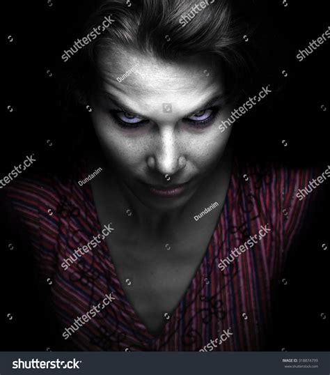 Scary Spooky Evil Woman Dark Stock Photo 318874799 Shutterstock
