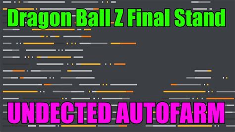 What is the end of dragon ball z? Dragon Ball Z Final Stand |Hack/Script| OP AUTOFARM! UNDECTED - YouTube