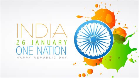 indian flag colors with ashoka chakra in white background hd republic day wallpapers hd