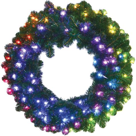 Fraser Hill Farm Festive PVC Holiday Pine Multi Color Prelit LED