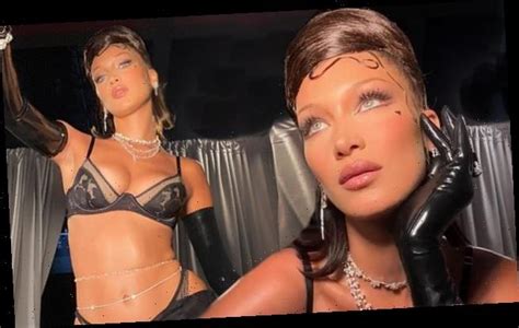 Bella Hadid Puts On A Sultry Display In Risqu Mesh Lingerie Wstale Com