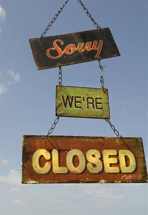 Vintage Retro Old Closed Sign Stock Image Image Of Business Antique