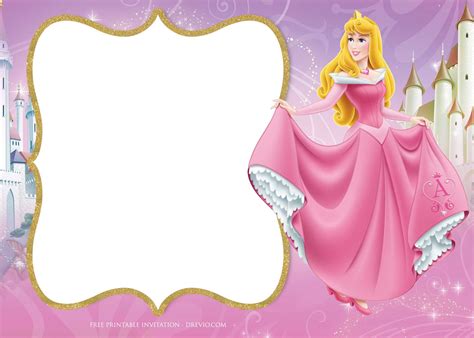 Get Free Template Free Princess Aurora Birthday Invitation Template