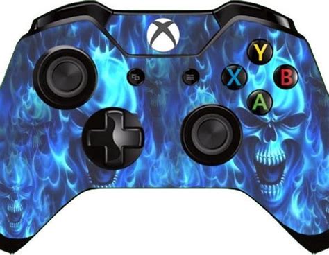 Xbox One Controller Skin Sticker Ice Flames Skulls