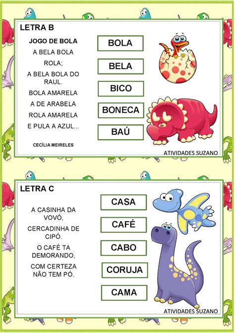 Fichas De Leitura Com Frases Fichas Ilustradas Com Ad