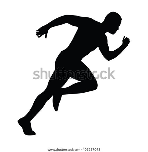 sprinting man vector silhouette sprint fast stock vector royalty free 409237093 shutterstock