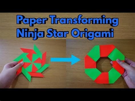 How To Make A Paper Transforming Ninja Star Origami Tutorial Diy 8