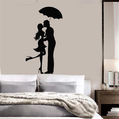 Love illustration art couple cute adorable life forever happiness support holding hands feellng. Decal Love Romantic Couple Umbrella Pop Art Cool Decor For ...