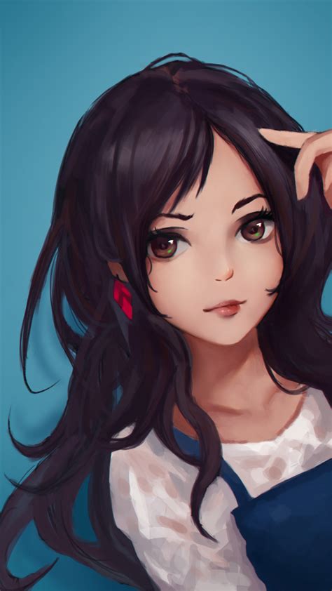 Download Wallpaper 720x1280 Original Anime Girl Cute And Beautiful