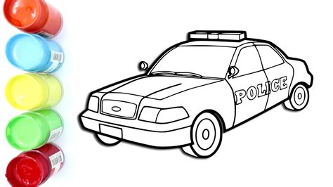 Gambar Mewarnai Mobil Polisi